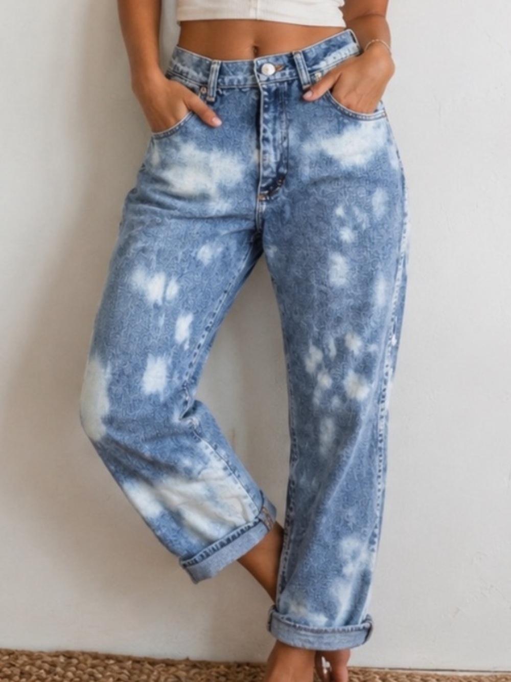 Wrangler Y2K/Revival Bleach Wash Mid to Hi-Rise Unisex Fit 32x29 Men/Women